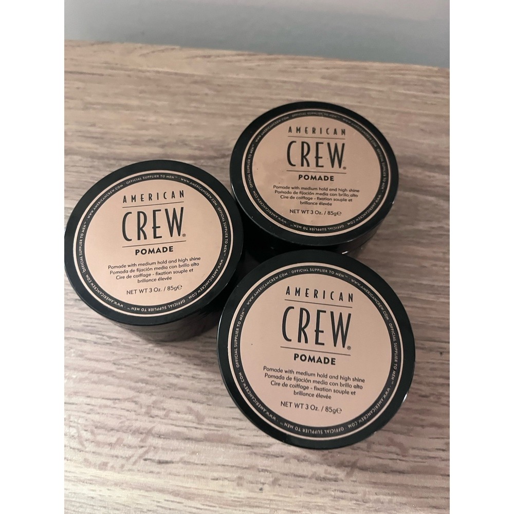 American Crew Pomade, Medium Hold, High Shine, 3 oz (3 Pack)